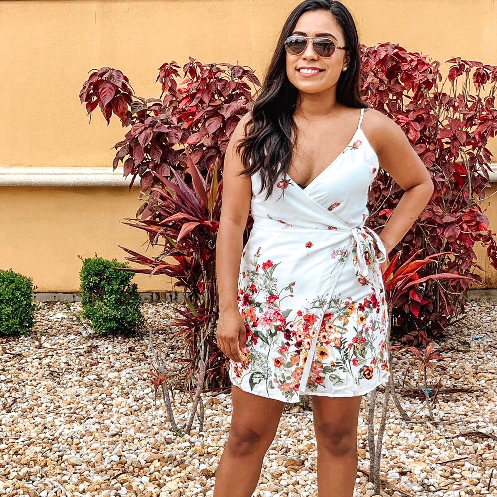 Women Spaghetti Strap Floral Dress